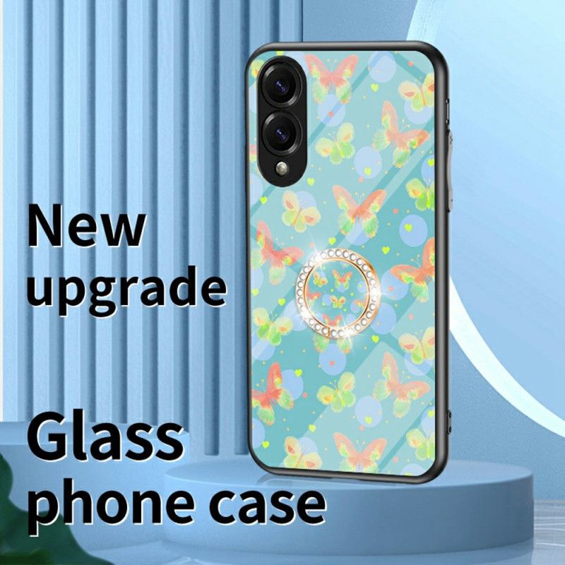 Deksel Samsung Galaxy S25 5g Edge Sommerfugl I Herdet Glass