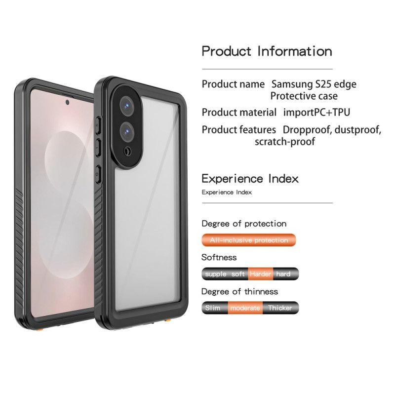 Deksel Samsung Galaxy S25 5g Edge Vanntett Og Støtsikker Redpepper Beskyttelse Deksel