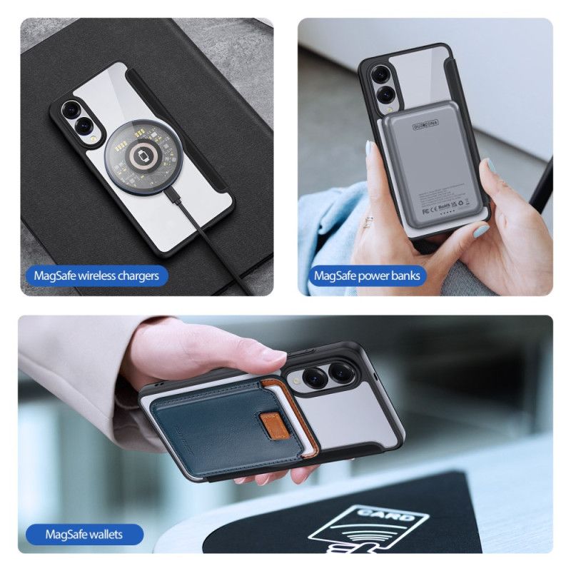 Folio Deksel Lær Samsung Galaxy S25 5g Edge Mobildeksel Dux Ducis Pro-seriens Deksel X