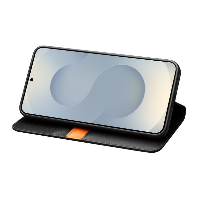 Folio Deksel Lær Samsung Galaxy S25 5g Edge Prestige Qialino-lommebok