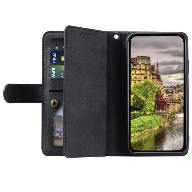 Folio Deksel Samsung Galaxy S25 5g Edge Glidelås Lommebok Beskyttelse Deksel