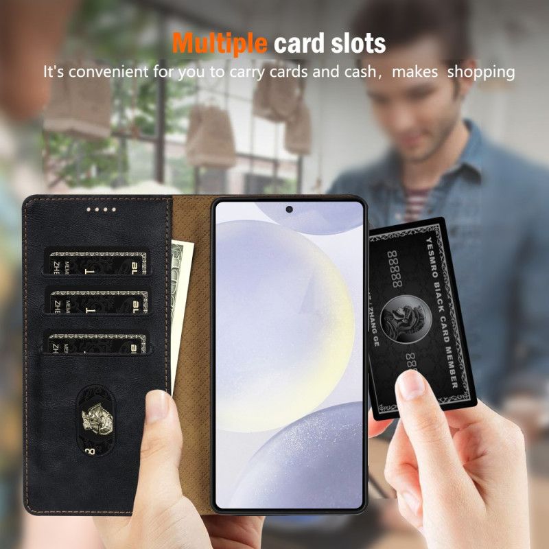 Folio Deksel Samsung Galaxy S25 5g Edge N.bekus Vintagestil Beskyttelse Deksel