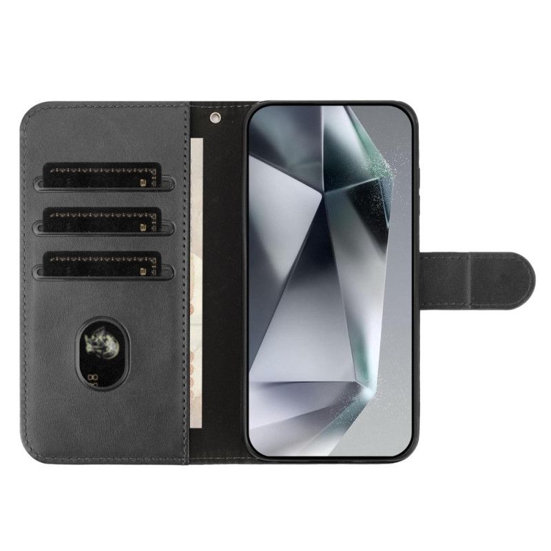 Folio Deksel Samsung Galaxy S25 5g Edge Stroppdesign Beskyttelse Deksel