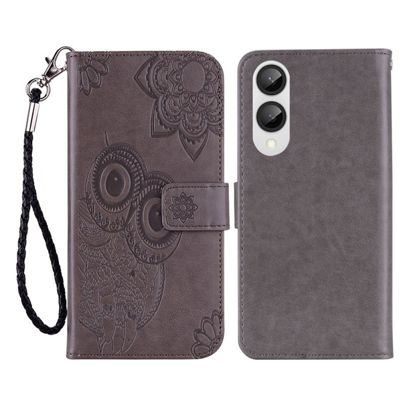 Folio Deksel Samsung Galaxy S25 5g Edge Ugler Og Stropp Beskyttelse Deksel