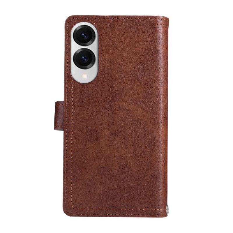 Folio Deksel Til Samsung Galaxy S25 5g Edge Magnetisk Lommebok Og Snor