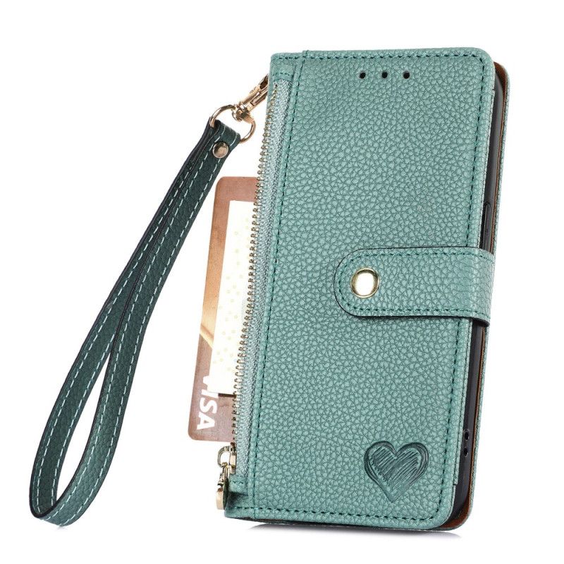 Folio Deksel Til Samsung Galaxy S25 5g Edge Rfid-hjertedesign