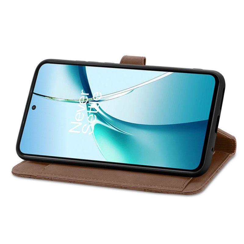 Lærdeksel Folio Deksel Samsung Galaxy S25 5g Edge Mobildeksel Lommebok Med Blomstermønster Og Glidelås