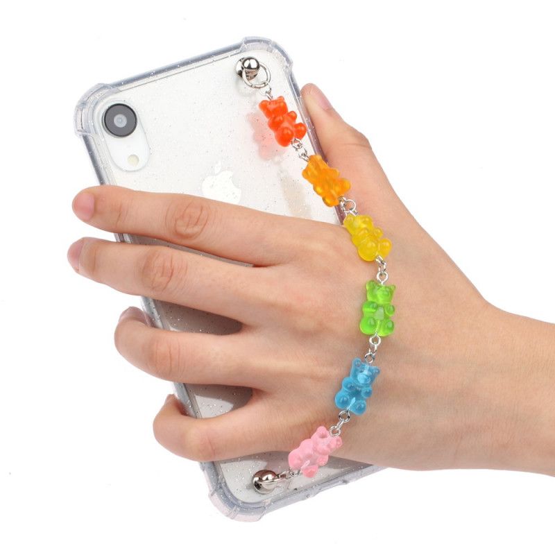 Deksel iPhone XR Armbånd Av Silikonbjørn