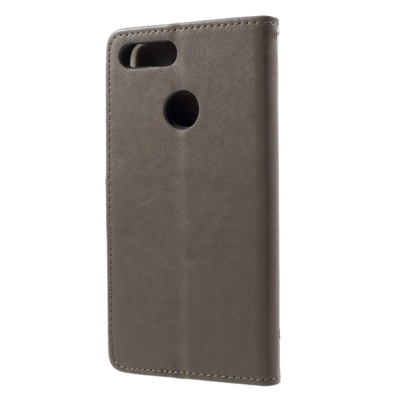 Folio Deksel for Honor 9 Lite Svart Sommerfugler Og Tanga Blomster