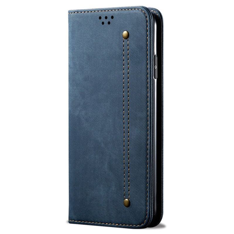 Folio Deksel iPhone 16 Pro Max Jeansstoff