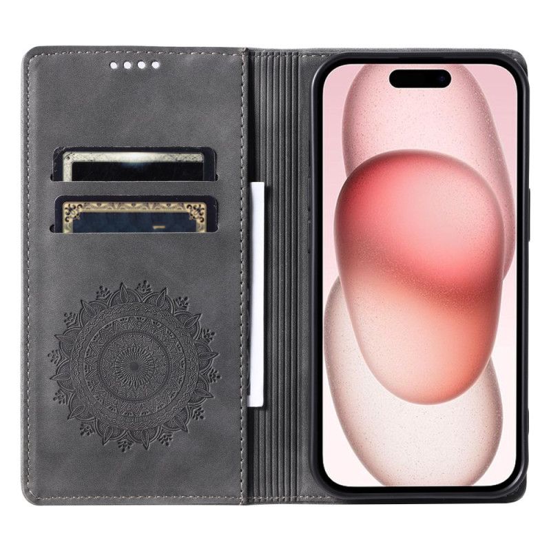 Folio Deksel iPhone 16 Pro Max Mandala Semsket Skinneffekt