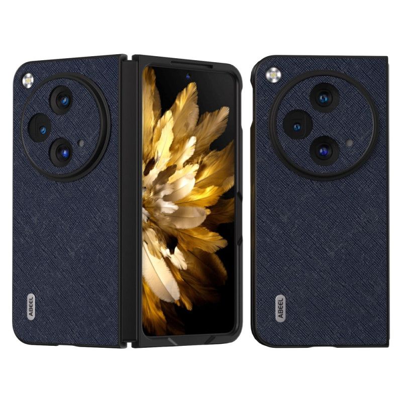 Deksel Oppo Find N3 Mobildeksel Ekte Vevd Skinn Abeel