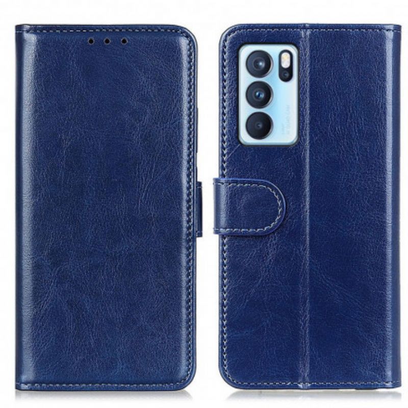 Lærdeksel Folio Deksel Oppo Reno 6 Pro 5g Mobildeksel Glacial Finesse