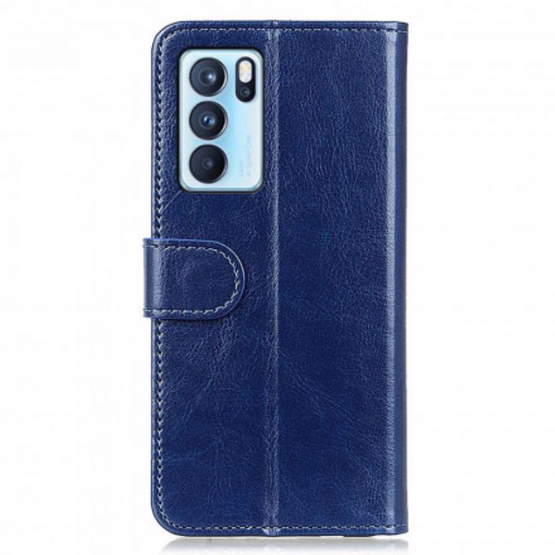Lærdeksel Folio Deksel Oppo Reno 6 Pro 5g Mobildeksel Glacial Finesse