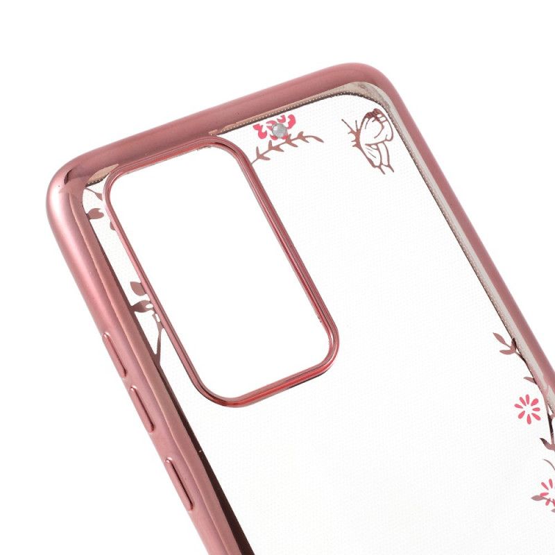 Deksel Huawei P40 Pro Gull Metalleffekt Grenser Til Sommerfugler