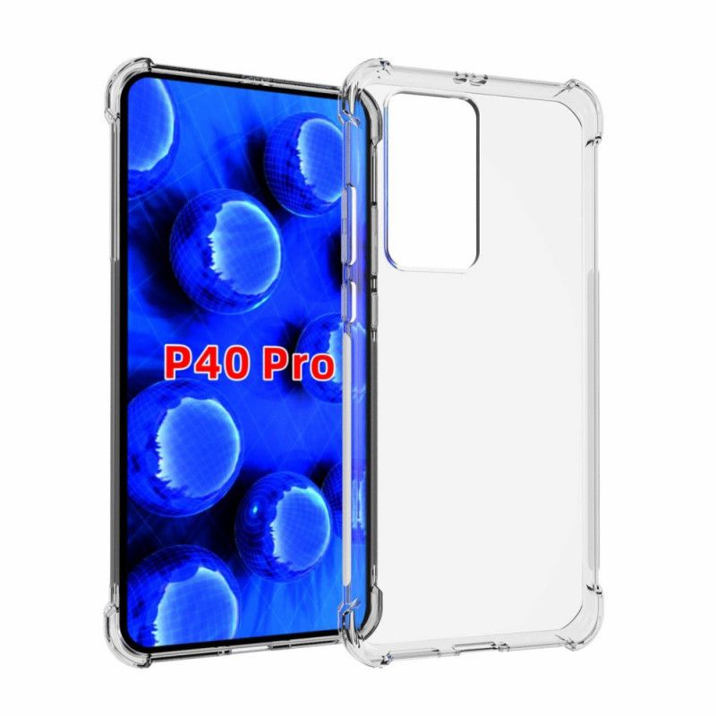 Deksel Huawei P40 Pro Mobildeksel Gjennomsiktige Forsterkede Hjørner