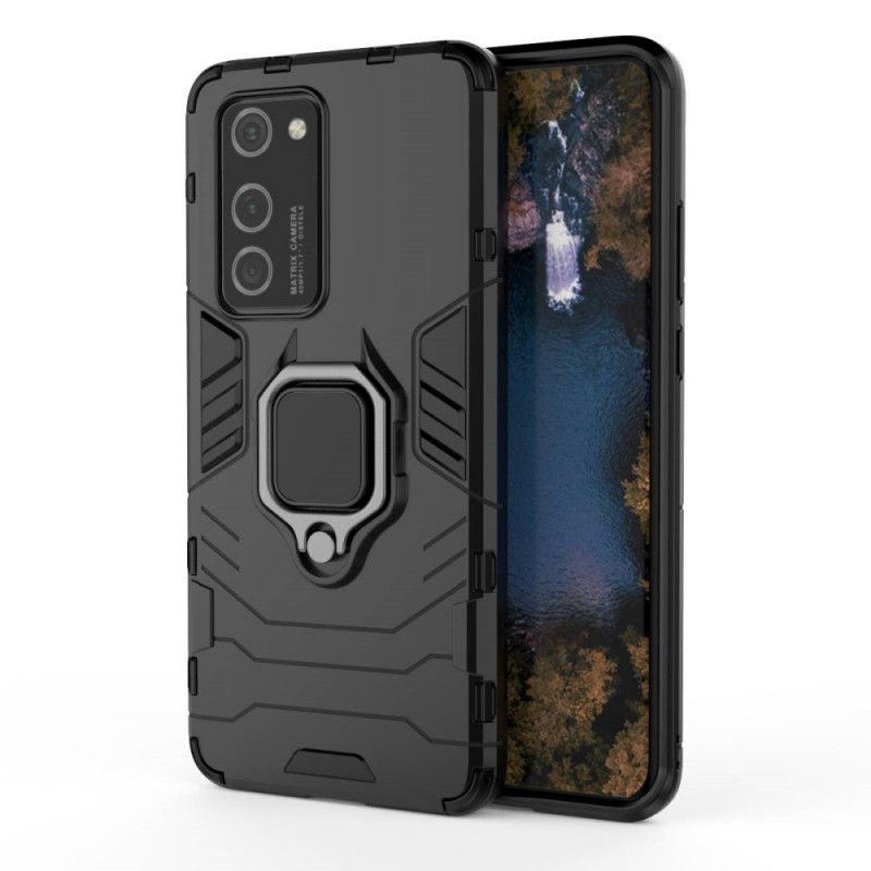 Deksel Huawei P40 Pro Svart Motstandsdyktig Ring Anti-fall