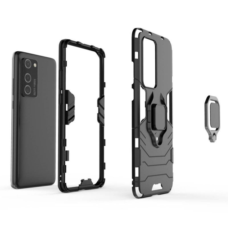 Deksel Huawei P40 Pro Svart Motstandsdyktig Ring Anti-fall
