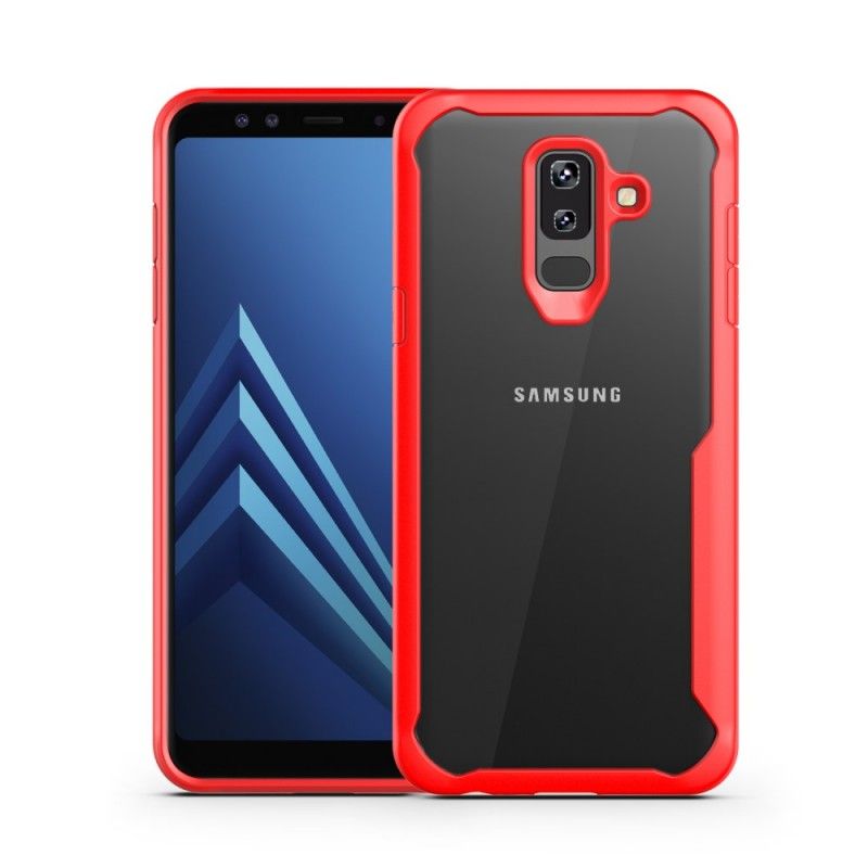 Deksel for Samsung Galaxy A6 Plus Rød Hybridfasede Kanter