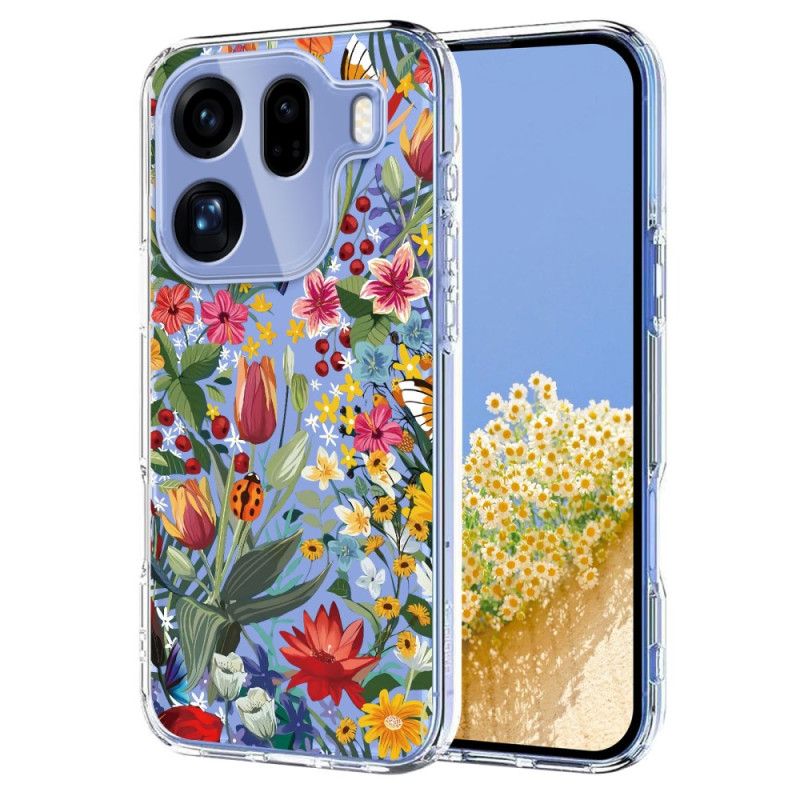 Deksel Oppo Find X9 Pro 5g Mobildeksel Sommerfugler Og Blomster