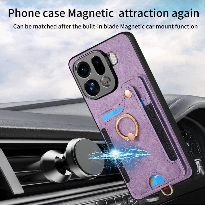 Deksel Til Oppo Find X9 Pro 5g Rfid-kortholder I Retrodesign