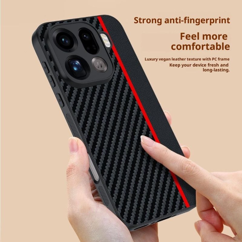 Deksel Til Oppo Find X9 Pro 5g Stiv Med Karbonfibertekstur