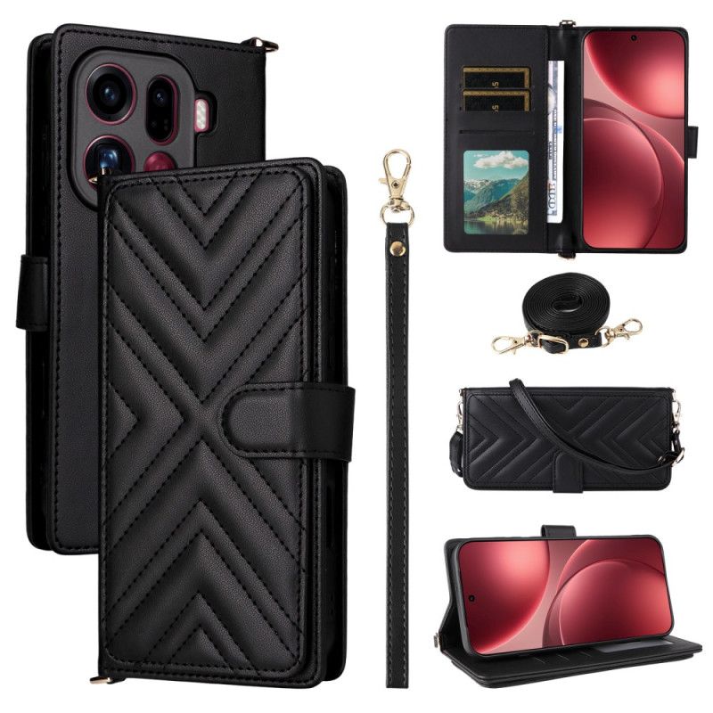 Folio Deksel Oppo Find X9 Pro 5g Vattert Med Stropper