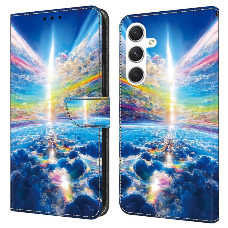 Lærdeksel Folio Deksel Samsung Galaxy A16 5g Mobildeksel Fargerik Himmel