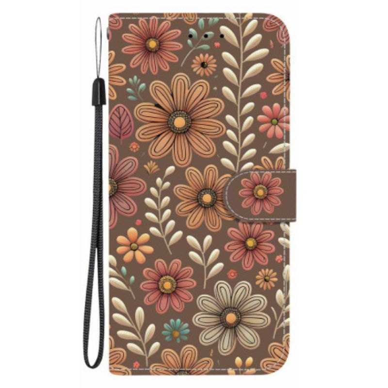 Folio Deksel Sony Xperia 10 Vii Blomstermønster