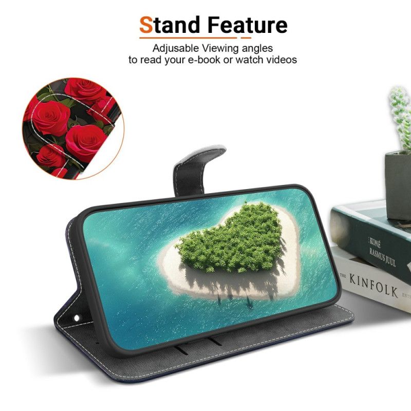 Folio Deksel Sony Xperia 10 Vii Sommerfugl Og Perler Beskyttelse Deksel