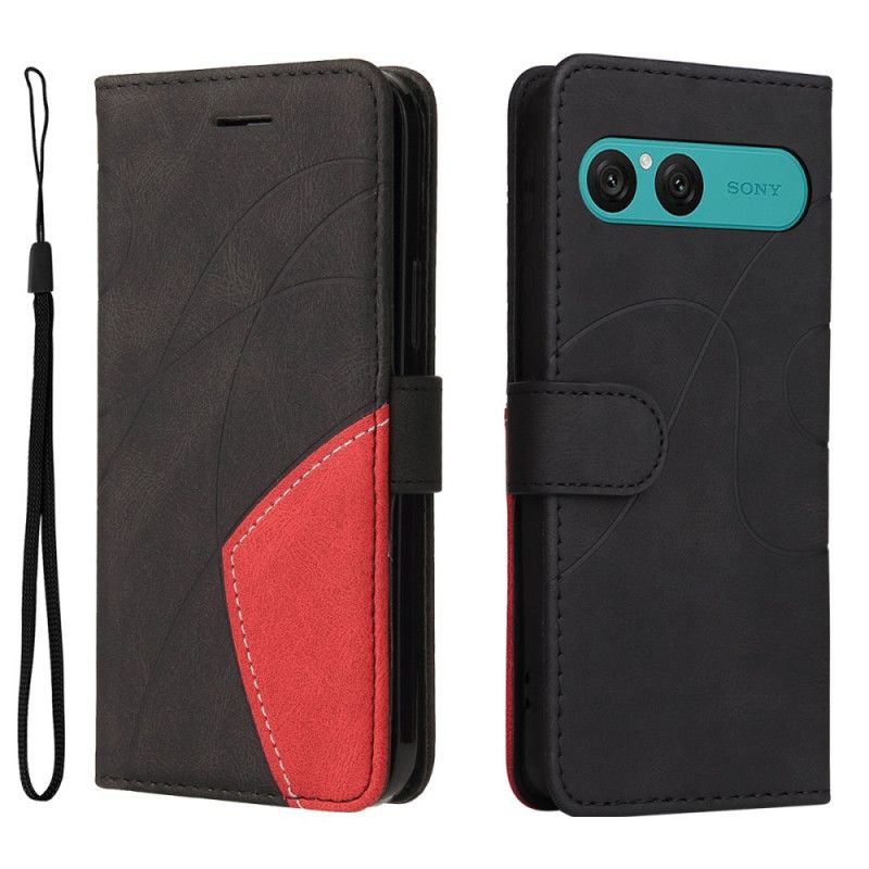 Folio Deksel Sony Xperia 10 Vii Tofarget Bølgete