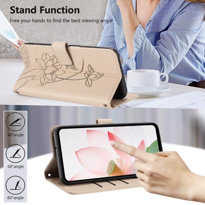 Folio Deksel Til Sony Xperia 10 Vii Blomstergrafikk