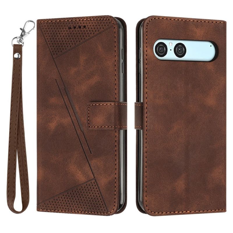 Folio Deksel Til Sony Xperia 10 Vii Geometrisk Design