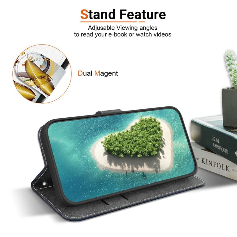 Lærdeksel Folio Deksel Sony Xperia 10 Vii Mobildeksel Gullfjær