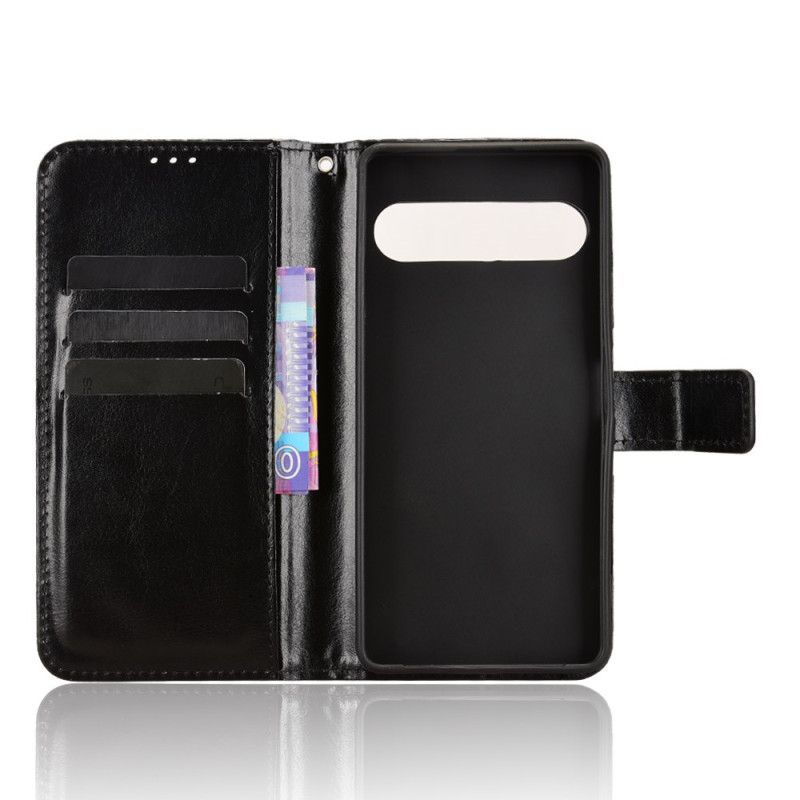 Lærdeksel Folio Deksel Sony Xperia 10 Vii Prangende Kunstskinn