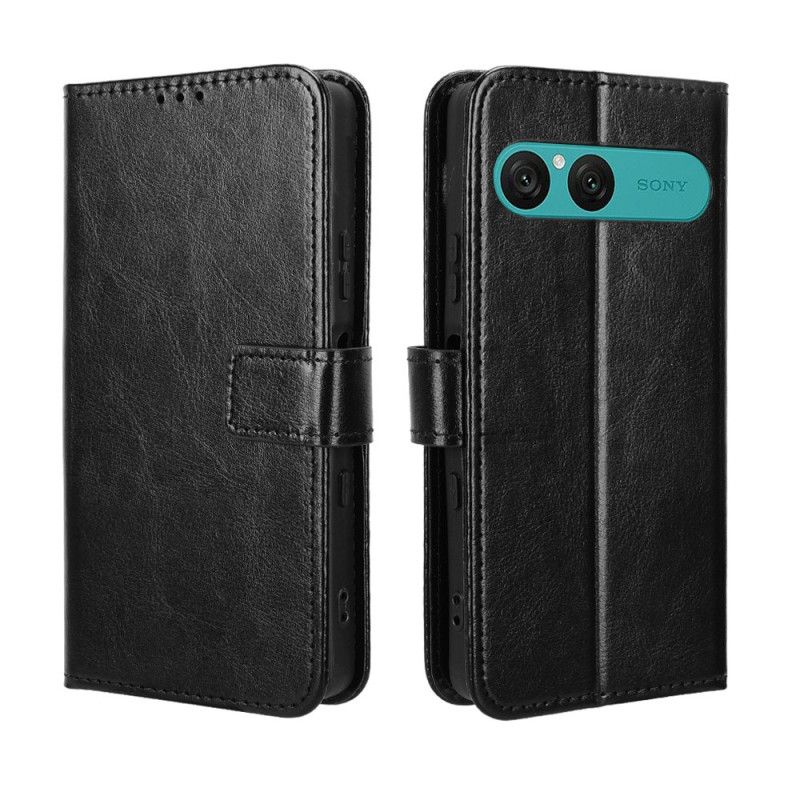 Lærdeksel Folio Deksel Sony Xperia 10 Vii Prangende Kunstskinn