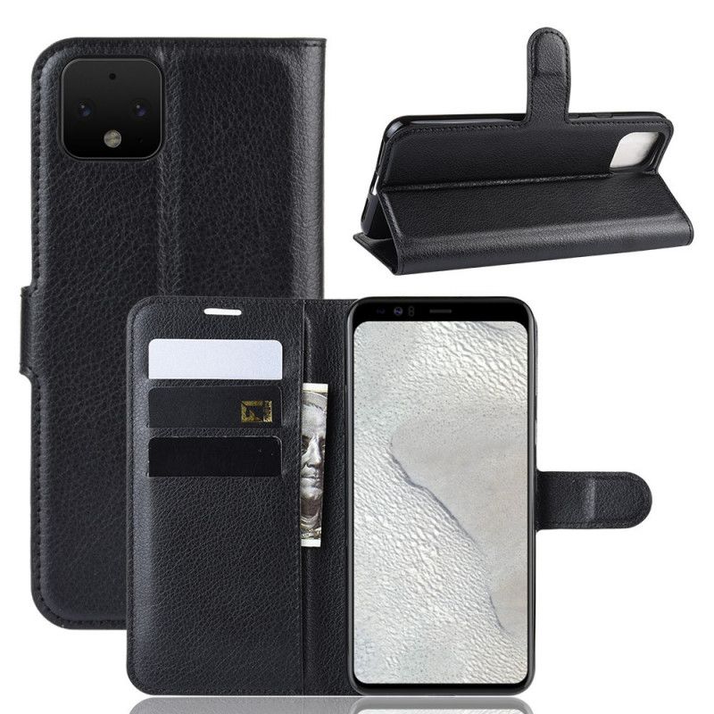 Folio Deksel Google Pixel 4 Svart Klassisk