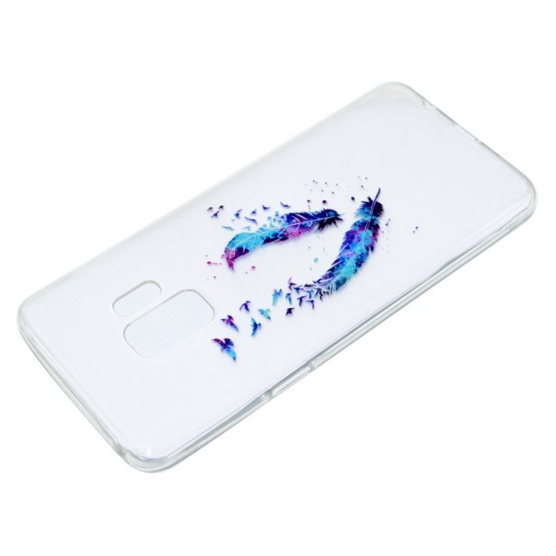 Deksel Samsung Galaxy S9 Plus Mobildeksel Gjennomsiktige Fjær