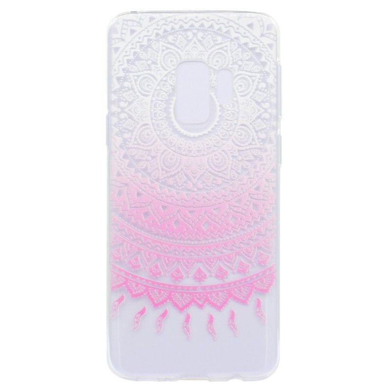 Deksel Samsung Galaxy S9 Plus Rosa Gjennomsiktig Fargerik Mandala Beskyttelse