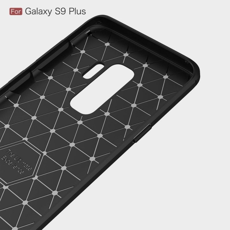 Deksel Samsung Galaxy S9 Plus Svart Børstet Karbonfiber
