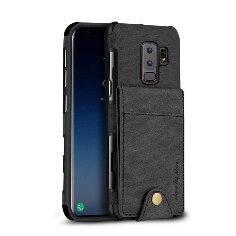 Deksel Samsung Galaxy S9 Plus Svart Sammenleggbar Kortholder
