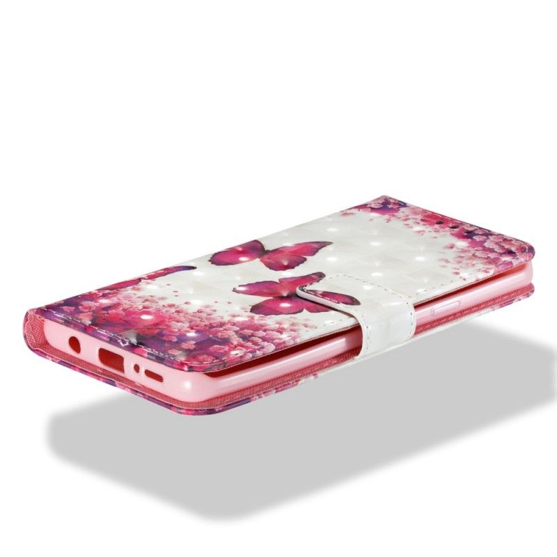 Folio Deksel for Samsung Galaxy S9 Plus 3D Røde Sommerfugler