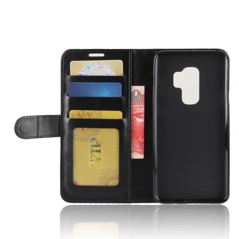 Folio Deksel for Samsung Galaxy S9 Plus Svart Ultra Kunstlær