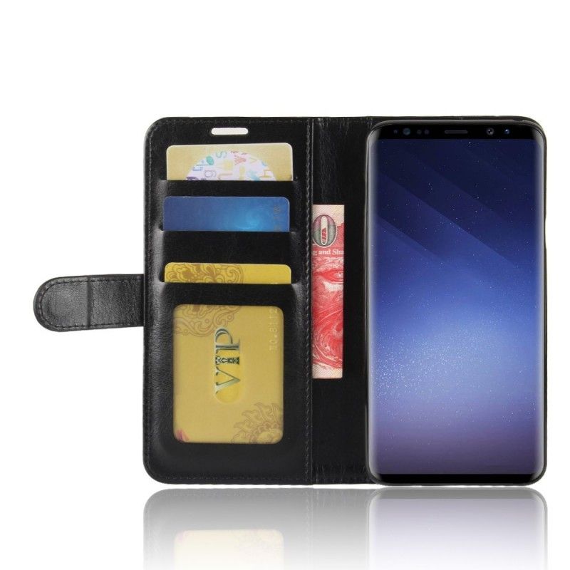 Folio Deksel for Samsung Galaxy S9 Plus Svart Ultra Kunstlær