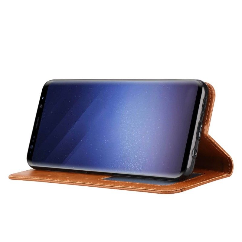 Folio Deksel Samsung Galaxy S9 Plus Svart Kortholder I Imitert Skinn