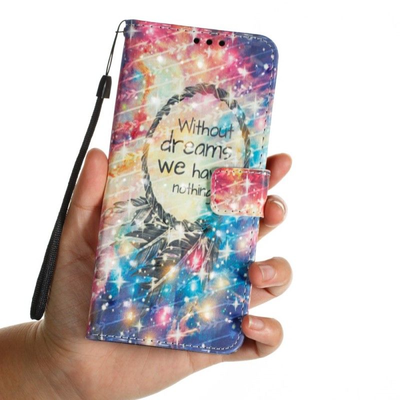 Lærdeksel Folio Deksel Samsung Galaxy S9 Plus Mobildeksel Uten Drømmer