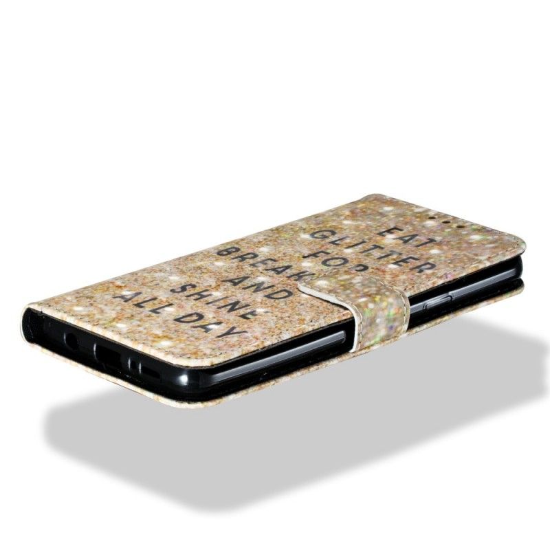 Lærdeksel Folio Deksel Samsung Galaxy S9 Plus Spis Glitter