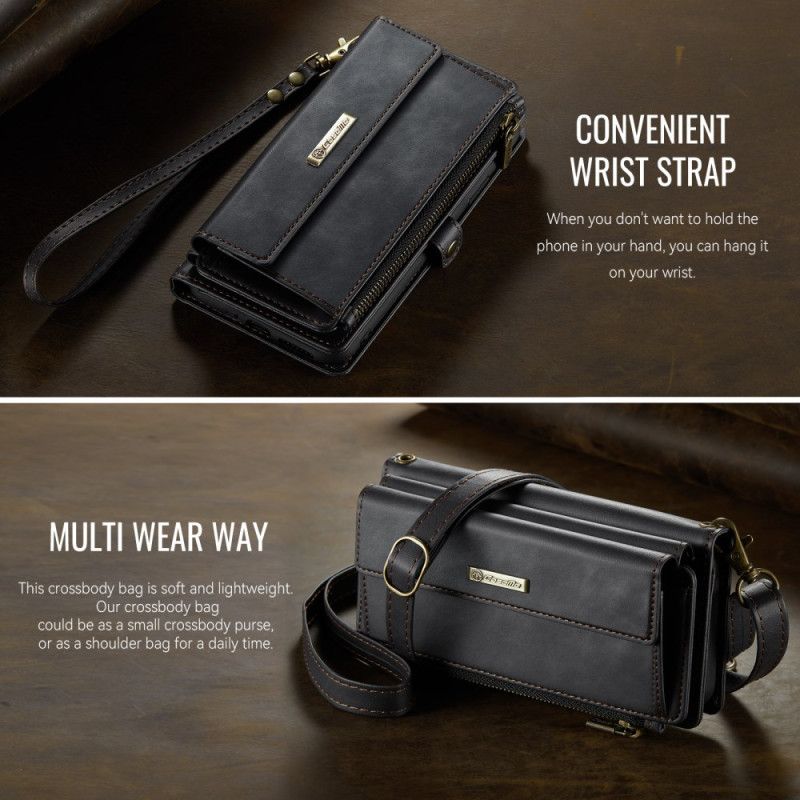 Folio Deksel Samsung Galaxy A17 4g / 5g Caseme Lommebok Med Semsket Skinneffekt