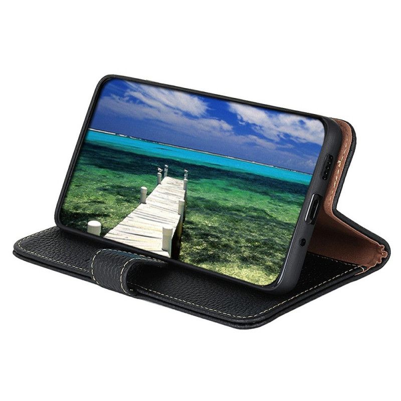 Folio Deksel Samsung Galaxy A17 4g / 5g Ekte Skinn Khazneh