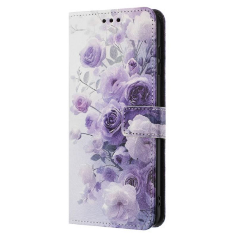 Folio Deksel Samsung Galaxy A17 4g / 5g Lilla Roser